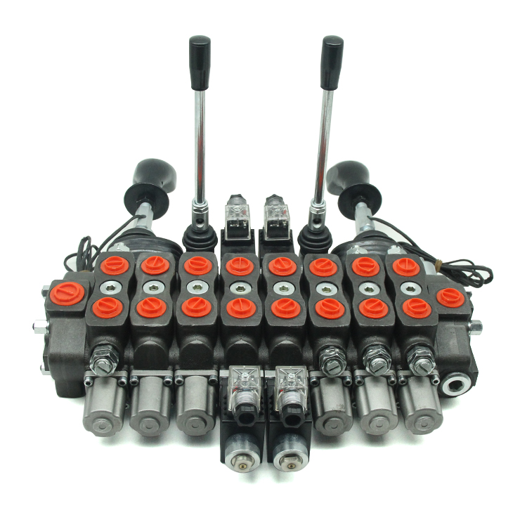 Manual control backhoe control valve